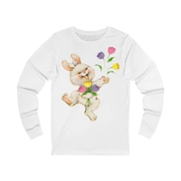 Easter Bunny And Tulips Long Sleeve T-Shirt
