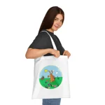 Easter Bunny Delivering Eggs Cotton Shopping Tote Bag
