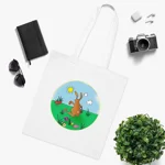 Easter Bunny Delivering Eggs Cotton Shopping Tote Bag