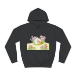 Easter Bunny, Duckling and Flowers Hoodie