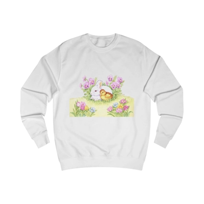 Easter Bunny, Duckling and Flowers Sweatshirt