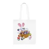 Easter Bunny with Basket of Eggs Cotton Shopping Tote Bag