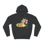Easter Bunny with Egg and Tulip Flowers Hoodie