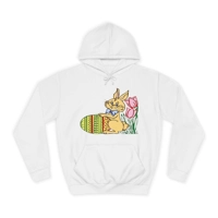 Easter Bunny with Egg and Tulip Flowers Hoodie
