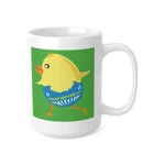 Easter Chick Hatching and Walking Funny Coffee Mug