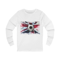 English Football Great Britain Union Jack Flag Long Sleeve T-Shirt