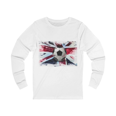English Football Great Britain Union Jack Flag Long Sleeve T-Shirt