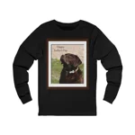 Father's Day Chocolate Brown Labrador Dog Long Sleeve T-Shirt