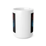 Fiery Hell Skull Watercolour Painting  Coffee Mug