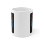 Fiery Hell Skull Watercolour Painting  Coffee Mug