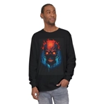 Fiery Hell Skull Watercolour Painting Long Sleeve T-Shirt Fiery Hell Skull Watercolour Painting Long Sleeve T-Shirt