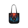 Fiery Hell Skull Watercolour Painting Shoulder Tote Bag