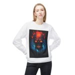 Fiery Hell Skull Watercolour Painting Sweatshirt