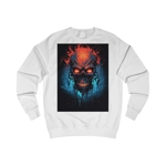 Fiery Hell Skull Watercolour Painting Sweatshirt