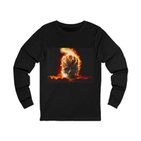 Flaming Skull Long Sleeve T-Shirt