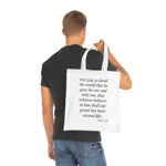 For God So Loved The World Verse John 3:16 Cotton Shopping Tote Bag