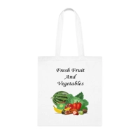 Fresh Fruit And Vegetables Cotton Shopping Tote Bag