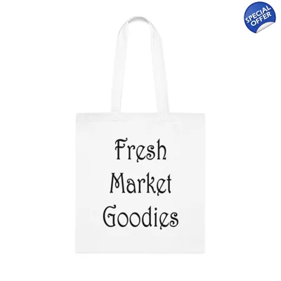 Fresh Market Goodies Cotton Shopping Tote Bag