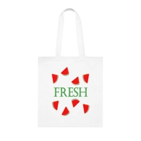 Fresh Watermelon Fruit Cotton Shopping Tote Bag