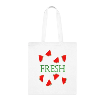 Fresh Watermelon Fruit Cotton Shopping Tote Bag