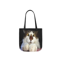 Funny Crossed Eyed Cat And Ladybird Shoulder Tote Bag