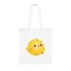 Funny Round Easter Chick Cotton Shopping Tote Bag