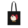 Funny White Chicken Cotton Shopping Tote Bag