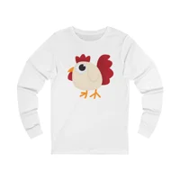 Funny White Chicken Long Sleeve T-Shirt