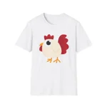 Funny White Chicken Cotton T-Shirt