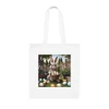 Garden Easter Bunny Cotton Shopping Tote Bag