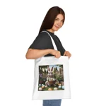 Garden Easter Bunny Cotton Shopping Tote Bag