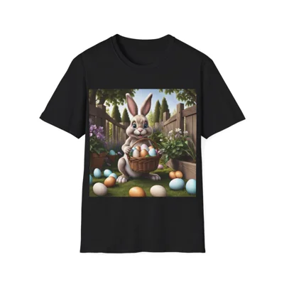 Garden Easter Bunny Cotton T-Shirt