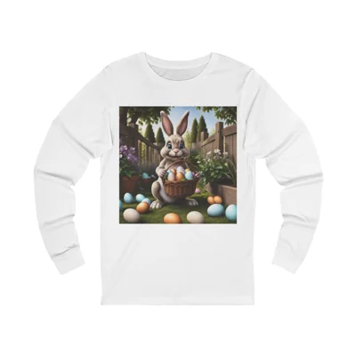 Garden Easter Bunny Long Sleeve T-Shirt