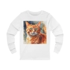 Ginger Cat Cute Watercolor Long Sleeve T-Shirt