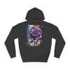 Rose Purple Blue Graffiti Flower Hoodie