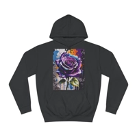 Graffiti Purple Rose Hoodie