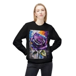 Graffiti Purple Rose Sweatshirt