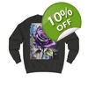 Graffiti Purple Rose Sweatshirt