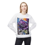 Graffiti Purple Rose Sweatshirt