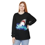 Great White Shark Rise Cartoon Long Sleeve T-Shirt Great White Shark Rise Cartoon Long Sleeve T-Shirt