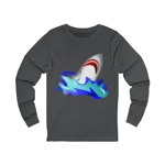 Great White Shark Rise Cartoon Long Sleeve T-Shirt Great White Shark Rise Cartoon Long Sleeve T-Shirt
