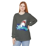 Great White Shark Rise Cartoon Long Sleeve T-Shirt Great White Shark Rise Cartoon Long Sleeve T-Shirt