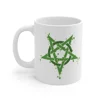 Green Inverted Spotted Pentagram Coffee Mug