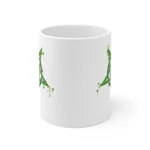 Green Inverted Spotted Pentagram Coffee Mug