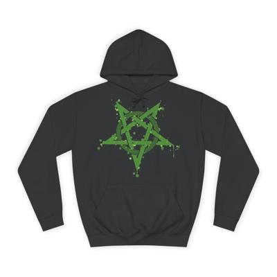 Green Inverted Spotted Pentagram Hoodie
