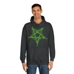 Green Inverted Spotted Pentagram Hoodie