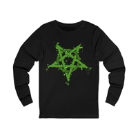 Green Inverted Spotted Pentagram Long Sleeve T-Shirt