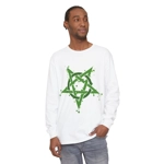 Green Inverted Spotted Pentagram Long Sleeve T-Shirt
