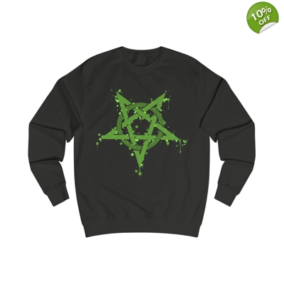 Green Inverted Spotted Pentagram Sweatshirt