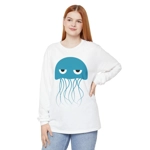 Grumpy Blue Jellyfish Long Sleeve T-Shirt Grumpy Blue Jellyfish Long Sleeve T-Shirt